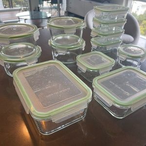 Glass storage ware